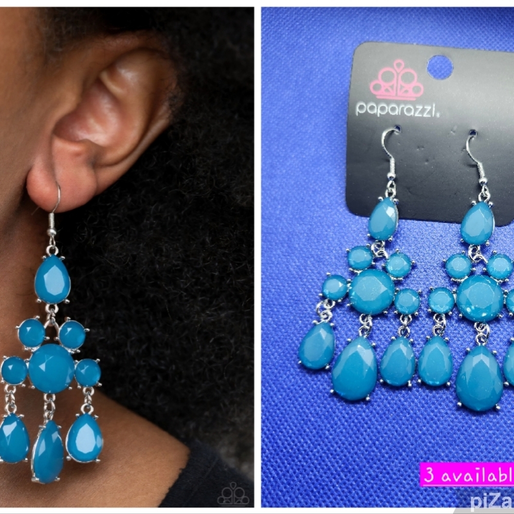Paparazzi Teal Drop Earrings